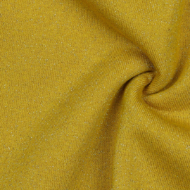 French terry brushed lurex okergeel