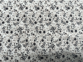 Tricot small flowers beige