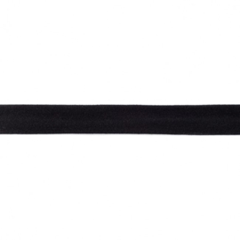 Jersey biaisband 20mm zwart