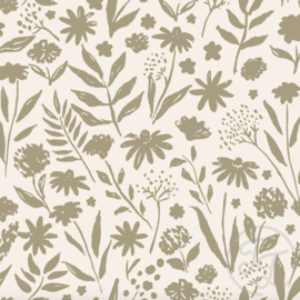 Family Fabrics - Wildflower Green Jersey