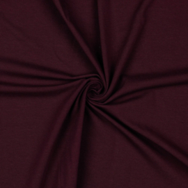 Organisch tricot aubergine uni