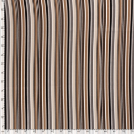 Coupon 57cm Linnen viscose stripes