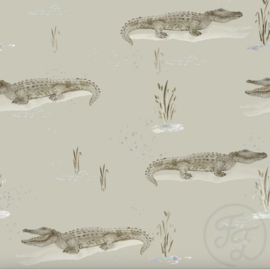 Family Fabrics - Crocodile Olive Rib