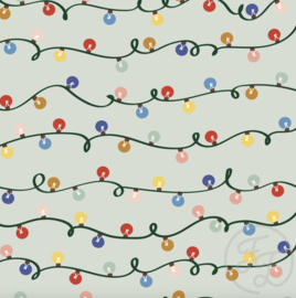 Family Fabrics - Christmas Lights In Nebula Jersey
