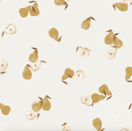 Family Fabrics - Pears Small Snow White Jersey