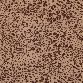 Viscose poplin leopard skin camel