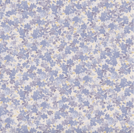 Family Fabrics - Mixed Flowers Blue Jersey (lila)