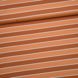 Eva Mouton - French Terry - Stripes Brown