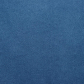 Rekbare badstof blauw uni