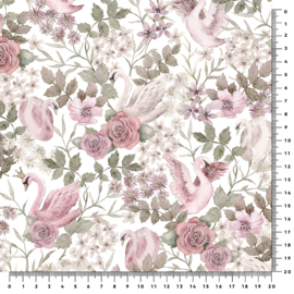 Family Fabrics - Swan Flatten Jersey