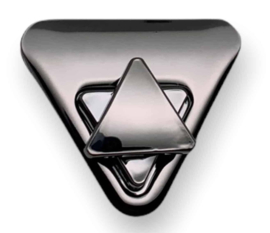 Magneetsluiting triangel gun metal