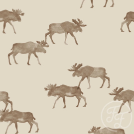 Family Fabrics - Moose Taupe Jersey