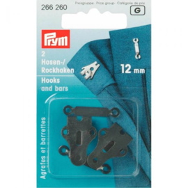 Prym broek- en rokhaken 12mm zwart