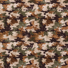 Coupon 70cm French terry camouflage army