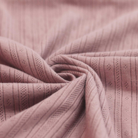 Pointoille ajour tricot oud-roze