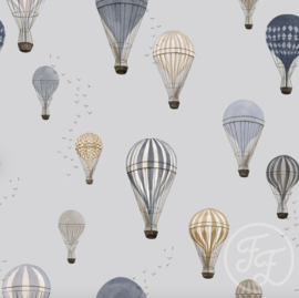 Family Fabrics - Hot Air Balloons Sky Jersey