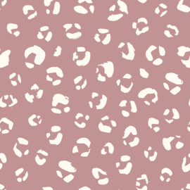 Hydrofiel panterprint oud-roze