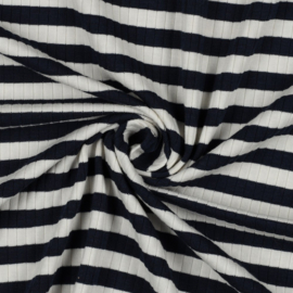 Small drop needle rib stripes navy