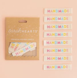 Sarah Hearts Labels 'Colourful Handmade'