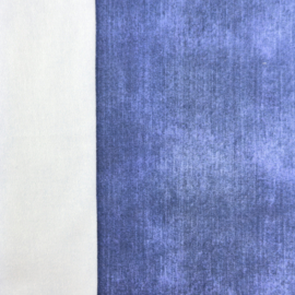French terry digital print jeanslook gewassen blauw