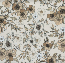 Tricot rural flower beige