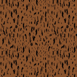Tricot dots & shapes leopard cognac