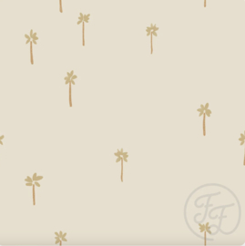 Family Fabrics - Coated Palms Sandshell Jersey