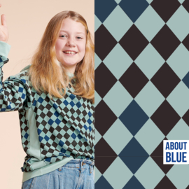 About Blue - Wonders of life - Rekbare badstof Harlequin