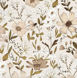 Family Fabrics - Coated Vintage Bloom Jersey