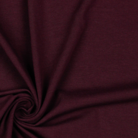 Organisch tricot aubergine uni