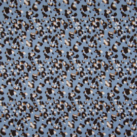 Viscose chally small stains dusty blauw