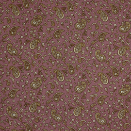 Viscose poplin paisley mauve