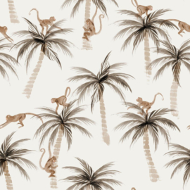 Family Fabrics - Palms & Monkeys Jersey