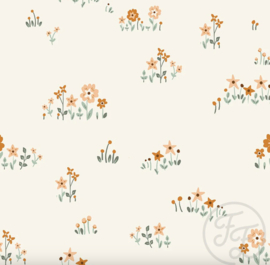Family Fabrics - Coated Flower Patch Jersey