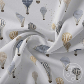 Family Fabrics - Hot Air Balloons Sky Jersey