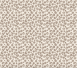 Ribtricot luipaardprint beige