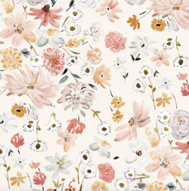Family Fabrics - Fresh Flowers Muslin Crinkle