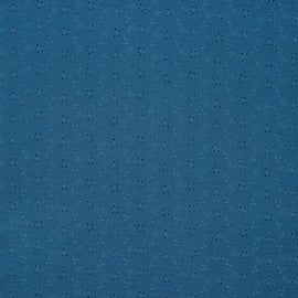 Hydrofiel broderie jeansblauw