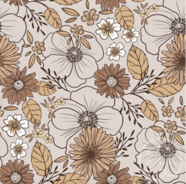 Family Fabrics - Christiane Vintage Flowers Jersey