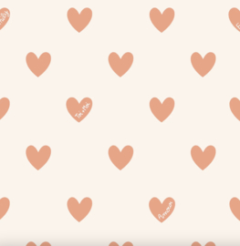 Family Fabrics - Love Peach Rib