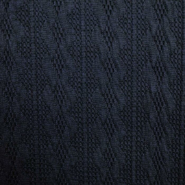 Jacquard knitted cable klein navy