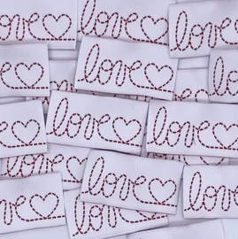 L'Étiquette Home Couture Labels 'Love <3'
