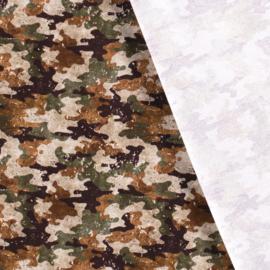 Coupon 70cm French terry camouflage army
