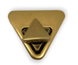 Magneetsluiting triangel antiek goud