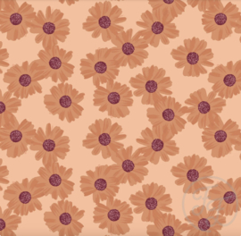 Family Fabrics - Coated Marigold Coral Jersey