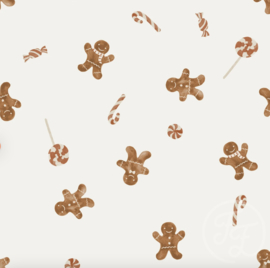 Family Fabrics - Gingerbread Man Jersey