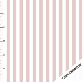 Tygdrömmar - Vertical lines - Light pink