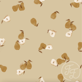 Family Fabrics - Pears Small Yellow Jersey