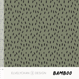 Elvelyckan - Bamboe French Terry - Mini Confetti - Green
