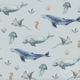 Family Fabrics - Deep Sea Life Special Edition Muslin Crinkle